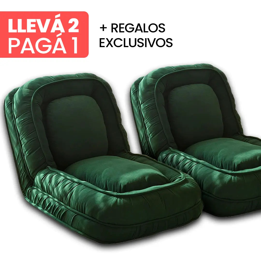 [LLEVÁ 2, PAGÁ 1] Sillón Cama Reclinable de Algodón 5 en 1 + REGALOS: Almohadas Cushion